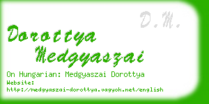 dorottya medgyaszai business card